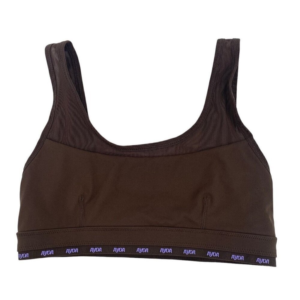 Ayda Women’s Size Small The Gwen Mesh Brown Sports Bra